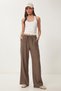 Wide Leg Summer Trousers with Pockets Lub0343 Vi̇zon