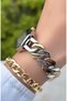 Chain Model-Steel Cord-Women's Wristwatch-Gold Silver Color-2 Years Warranty-Bracelet Gifted Hmj4Fc2 - 6