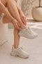 Janelle Stone-Detail Tricot Women's Sneakers Mink - 2