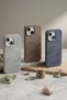 iPhone 15 Compatible Velvet Textured, Metal Buttoned Magsafe Compatible Suede Phone Case Stylish Impact Protection - 7