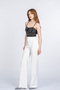 Women's Summer Ecru Beltless High Waist Flare Stylish Casual Comfortable Trousers 30394 - 2