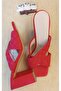 Crossed Quilted Strap Thick Heeled Slippers - 5