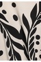 Regular Fit Metraj Printed Women's Black Short Sleeve Dress - 6