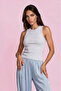 Satin Shiny Jogger Loose Fit Trousers Ice Blue