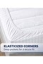 King Size Fitted Bedsheet – 200×200×25 CM Deep Pocket Comfort Bed Sheet with Pillow Case, Soft Breathable Fabric, Elastic All Around, Wrinkle Free (White) - 4