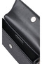 Black Shiny Women's Shoulder Bag - Portfolio Bag with Chain Strap - 7