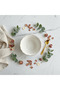 Solecasa Off-White Round Ceramic Salad Bowl with Gold Rim - 5.5 Inch - 4