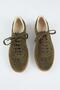 Palminteri Men's Genuine Leather Lace-Up Khaki Sneakers - 6