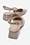 Side Crossed Heel Covering Open Back Pointed Toe Heeled Shoes; Beige Yanki̇ - 4