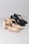 Seç 2626 genuine leather high heel shoe (heel height: 6.5 cm) beige patent - 8