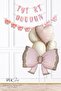 Retro Pink Bow Balloon Banner Set Birthday Balloon Set