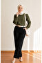 Women's Khaki Comfortable Fit Blouse Long Sleeve Stylish Daily and Office Combination - 5