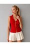 Women's V-Neck Detailed Metal Button Premium Yarn Camisole Knitwear Vest 12052 - 2