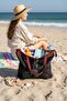 Mesh Beach Bag Black |   Waterproof Phone Pocket |   Lightweight, Washable, Quick-Drying Summer Bag |   Design Suitable for Picnic, Sports, and Daily Use |   50X45X12 cm Bag Dimensions (Excluding Handle) - 3