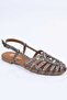 Braided Tpu Sole Genuine Leather Open Back Sandals 344-114-251607 Women's Sandals - 8