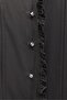 Ruffle Detailed Sleeve Lace-Up Stone Buttoned Cupra Tunic - Dark Brown - 6
