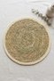 Set of 6 Handmade Two-Colored Jute Straw Placemats - Cream Edged Placemats - 35 cm - 2