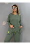 Women's Two Thread Viscose Cotton Fabric Double Set with Crest Detail - 2