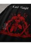 Lord Knight Oversize Black T-Shirt Red Knight Printed Unisex Streetwear 100% Cotton - 2