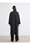 Alita City Lcw Everyday Anthracite Knitwear Plain Long Women's Cardigan with a Difference - 4