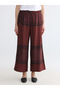 Nevavm Women's Patterned Trousers with Elastic Waist - 2