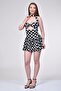 Polka Dot Mini Dress - Black - 3