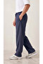 Men's Navy Blue Parachute Fabric Baggy Oversize Loose Fit Sweatpants - 6