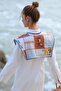Shoe Basket Artistic Style Horse Pattern Modern Women's Shoulder Shawl - 3