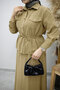 Pocketed Gathered Waist Skirt Suit Tsd260171 Green - 4