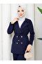 Women's Waist Tunnel Blazer Jacket Set - 4