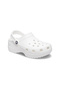 Classic Platform Clog W Women's White Slippers - 6