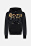 Black Full Zip Hooded Sweatshirt Black-Gold - 3