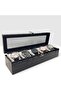 Watch Box 5-Piece Patent Leather Black - 3