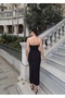 Diver Fabric Garnished Dress - 3