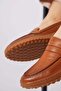 Testar rubber sole front strapped women's genuine leather shoes tan skin - 4