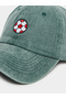 Kids Green Baseball Cap with Soccer Ball Embroidery - 2