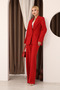 Women's Red Blazer Jacket and Pants Set |   Office & Stylish Suits - 5