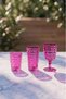 Acrylic Allegra Pink 18 Pieces Water Soft Drink Coffee Side Glass 400 Ml- 450 Ml- 750 ml (Not Glass)