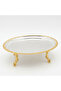 Germax Footed Silver & Gold Round Serving Tray – 32×12 cm