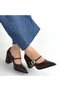 Women's Heeled Shoes Brown Skin Classic Stylish Nıvra - 4