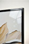 Abstract Glass Painting with Macro Floral Pattern - Black Metal Framed Home, Business, and School Wall Art - 4