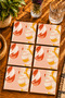 Abstract - Bohemian - Geometric Themed Modern Set of 6 Coasters - Uv Printing Mdf - 10X10 cm