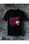 تي شيرت كبير الحجم مطبوع عليه love poison plus