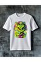 Alien Good Vibes Printed Oversize T-Shirt