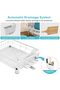 Dish Drainer Rack, 2 Tier Dish Drainer with Drip Tray and Drainer Mat, Stainless Steel Dish Rack (White ) size 33*43*33cm - 5