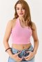 Women's Halter Neck Crop Blouse Pink - 2