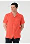 Apaş collar regular fit short sleeve men's shirt - 2