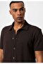 Polo neck knitted short sleeve men's shirt - 5