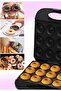 Donut Maker, 12 Pcs, 4 Slices, Black Steel, Non-Stick Coating(ME-DOM197B4)(1400W) - 3