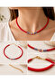 Red Evil Eye Beaded Fimo Necklace - 3